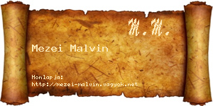 Mezei Malvin névjegykártya